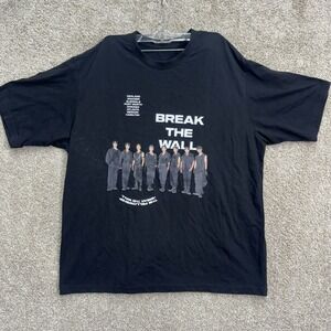 ATEEZ Break The Wall World Tour T-Shirt Mens XL Black Graphic Cotton Tee Korea